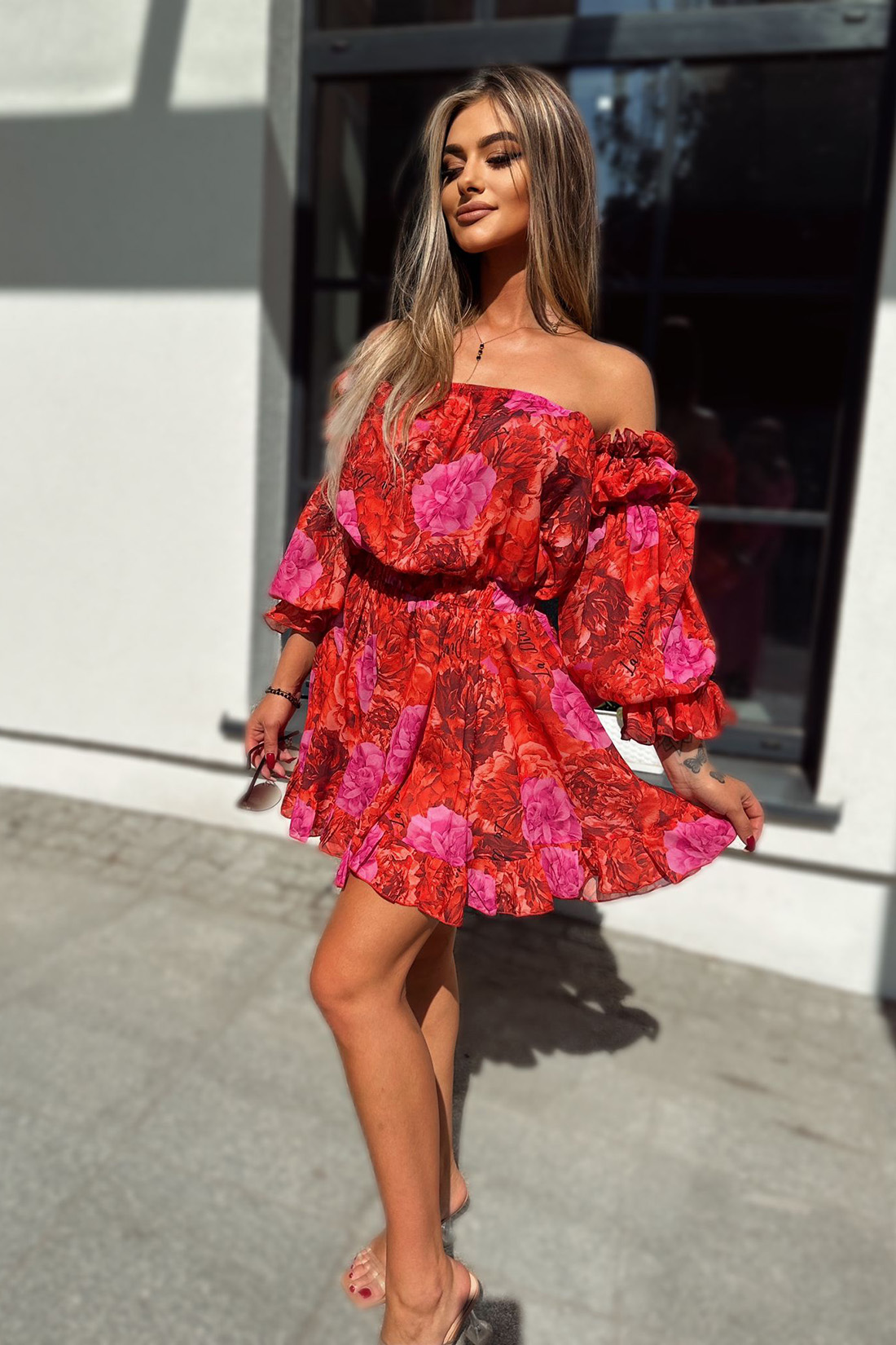 KOMPLET SPÓDNICZKA + HISZPANKA LA DIVA CZERWONY PREMIUM