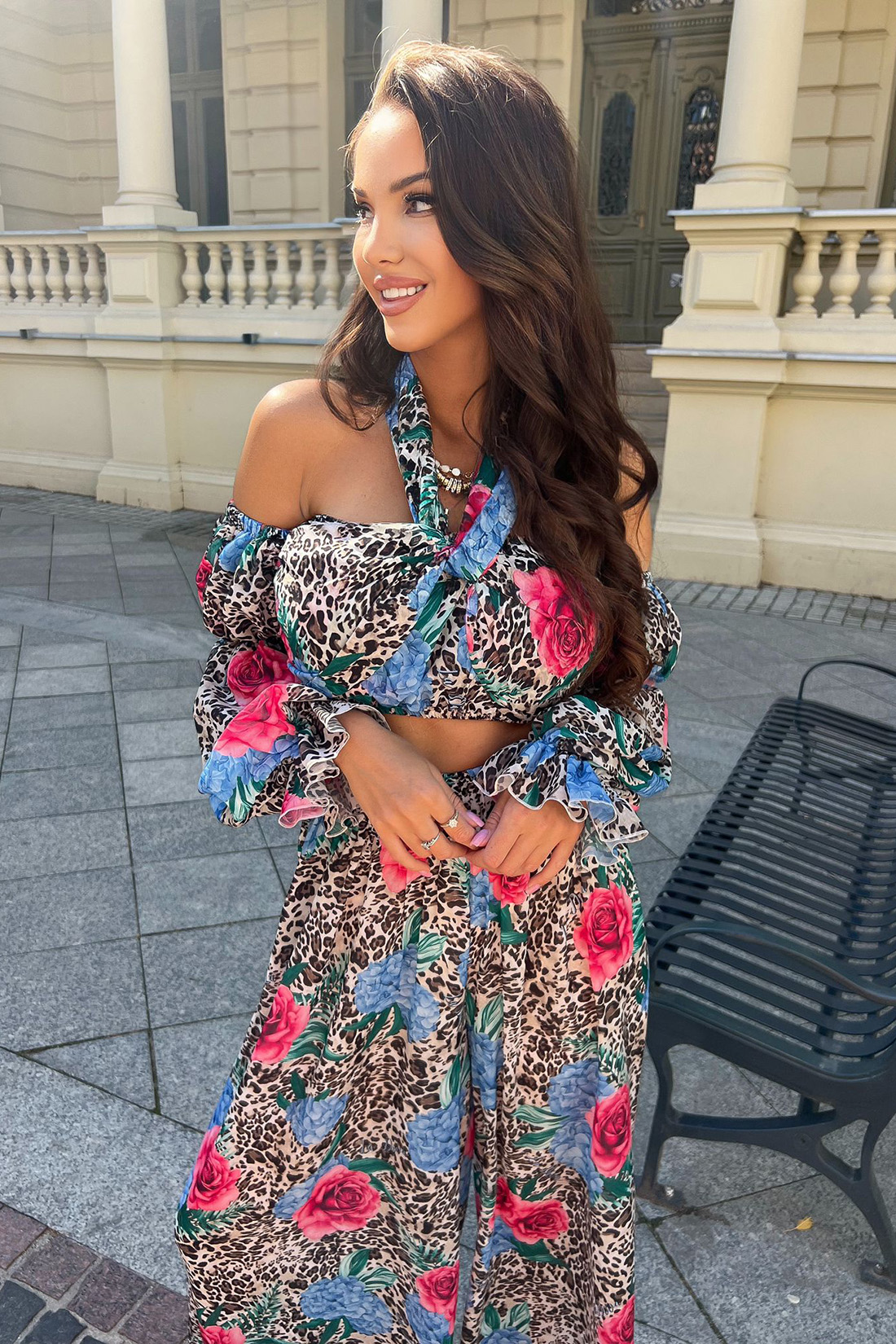 KOMPLET SPODNIE + HISZPANKA LA DIVA PANTERKA PREMIUM