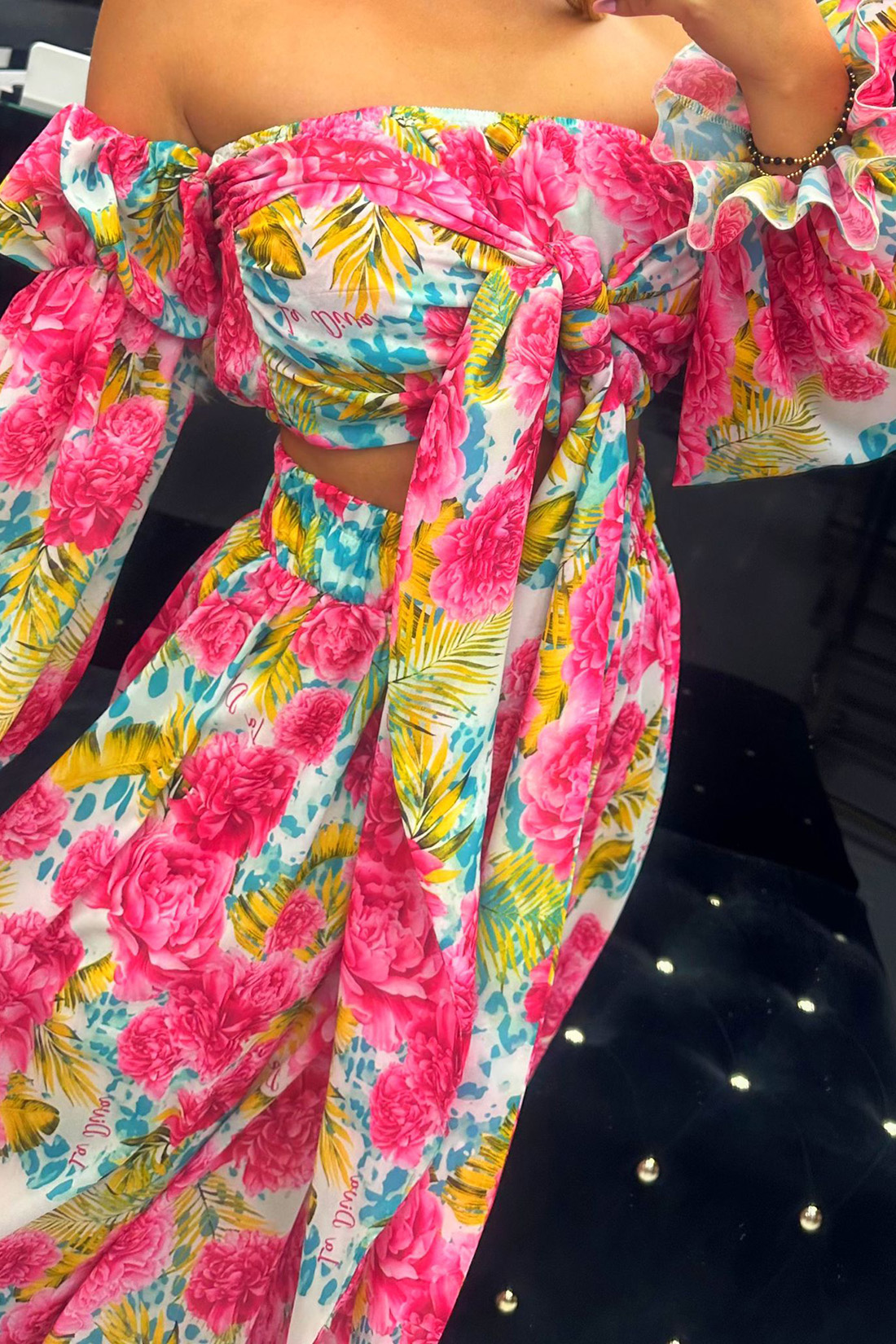 KOMPLET SPODNIE + HISZPANKA LA DIVA MULTICOLOR PREMIUM - obrazek 2