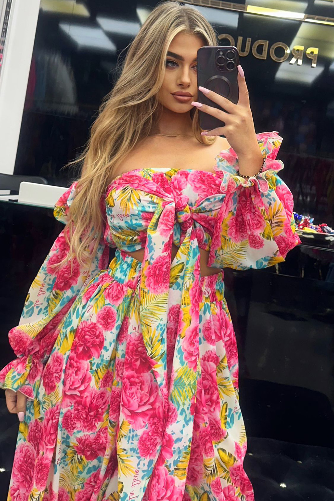 KOMPLET SPODNIE + HISZPANKA LA DIVA MULTICOLOR PREMIUM