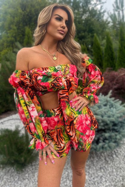 KOMPLET TOP + SPODENKI LA DIVA MULTICOLOR PREMIUM