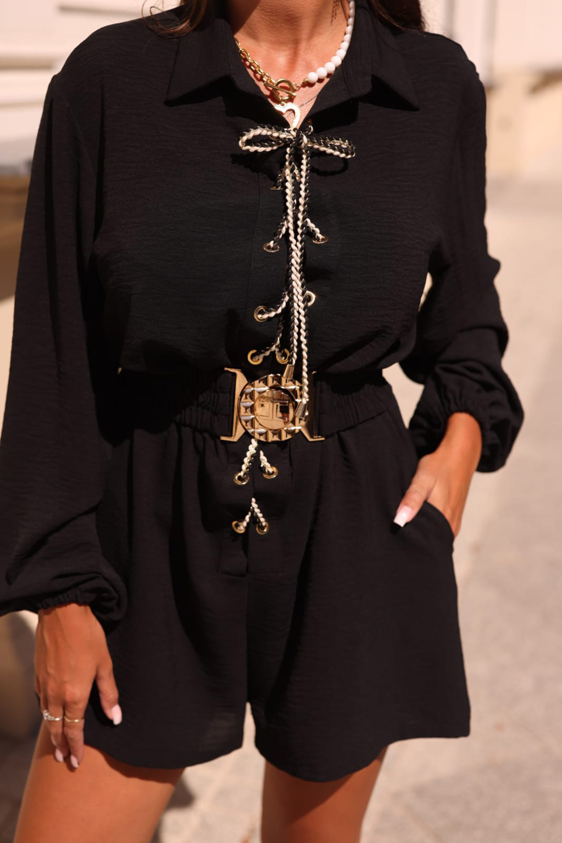 KOMBINEZON ELEGANTE LA DIVA PREMIUM CZARNY - obrazek 4