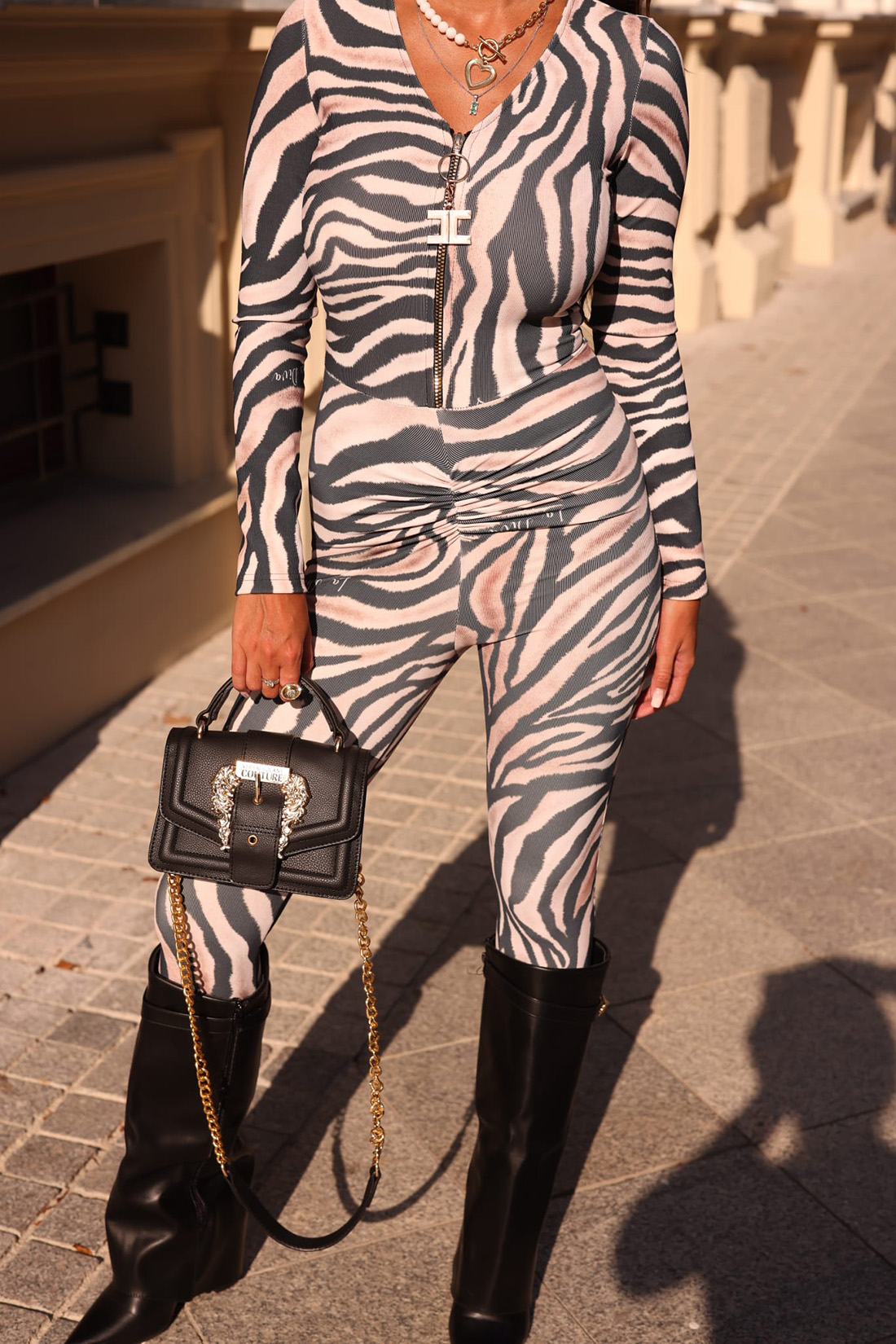 KOMBINEZON DIVA PREMIUM BRĄZOWA ZEBRA - obrazek 4