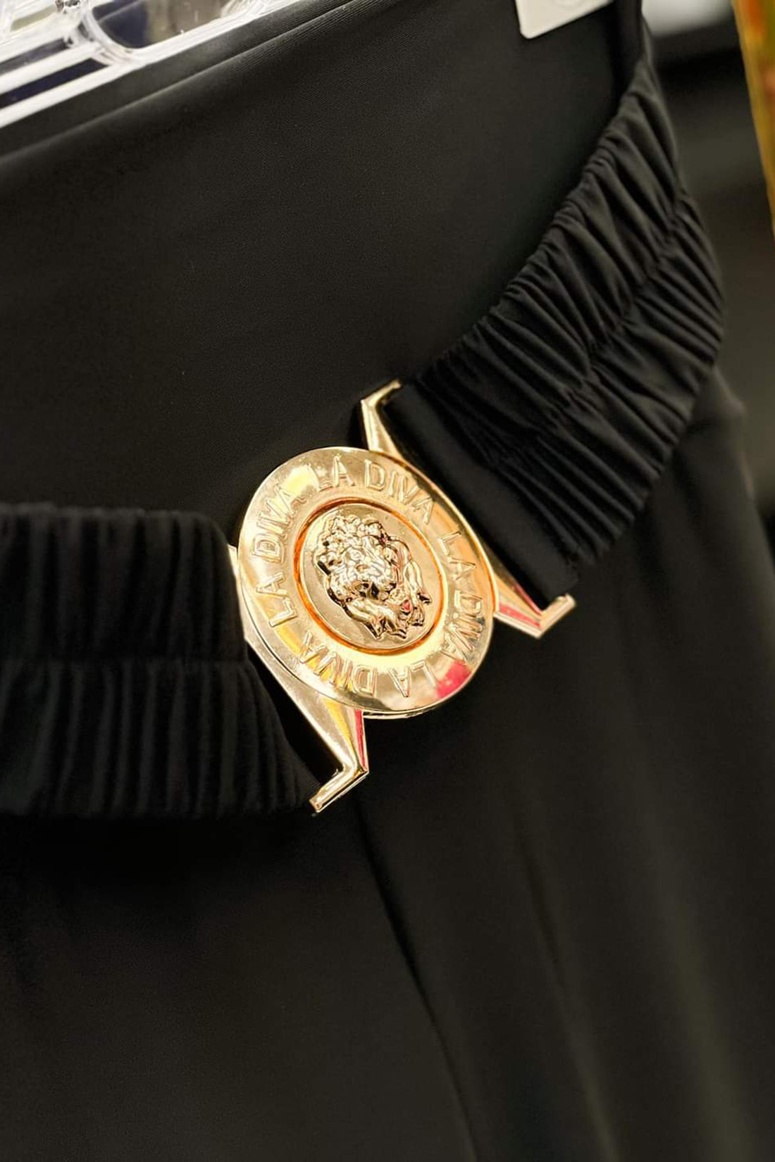 LEGGINSY Z KLAMRĄ LA DIVA CZARNE TIGER - obrazek 3