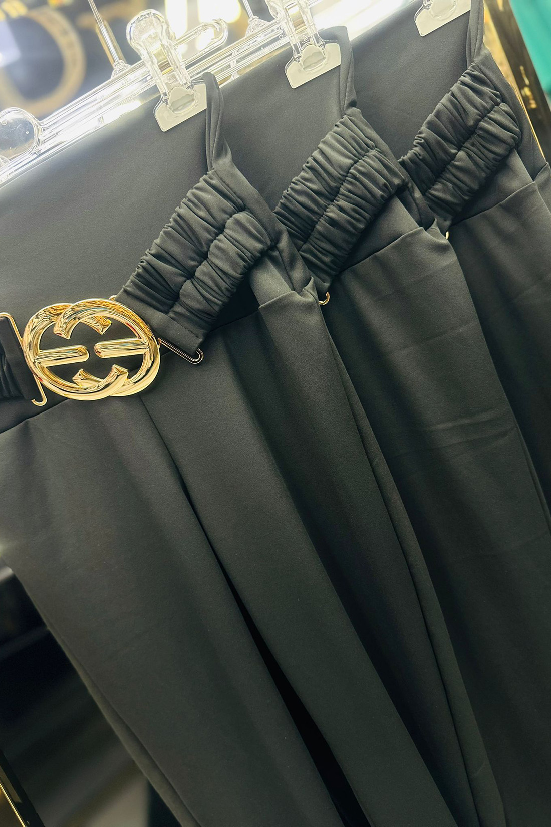 LEGGINSY Z KLAMRĄ GG LA DIVA CZARNE - obrazek 3