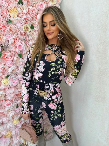 KOMBINEZON WIĄZANIE KWIAT