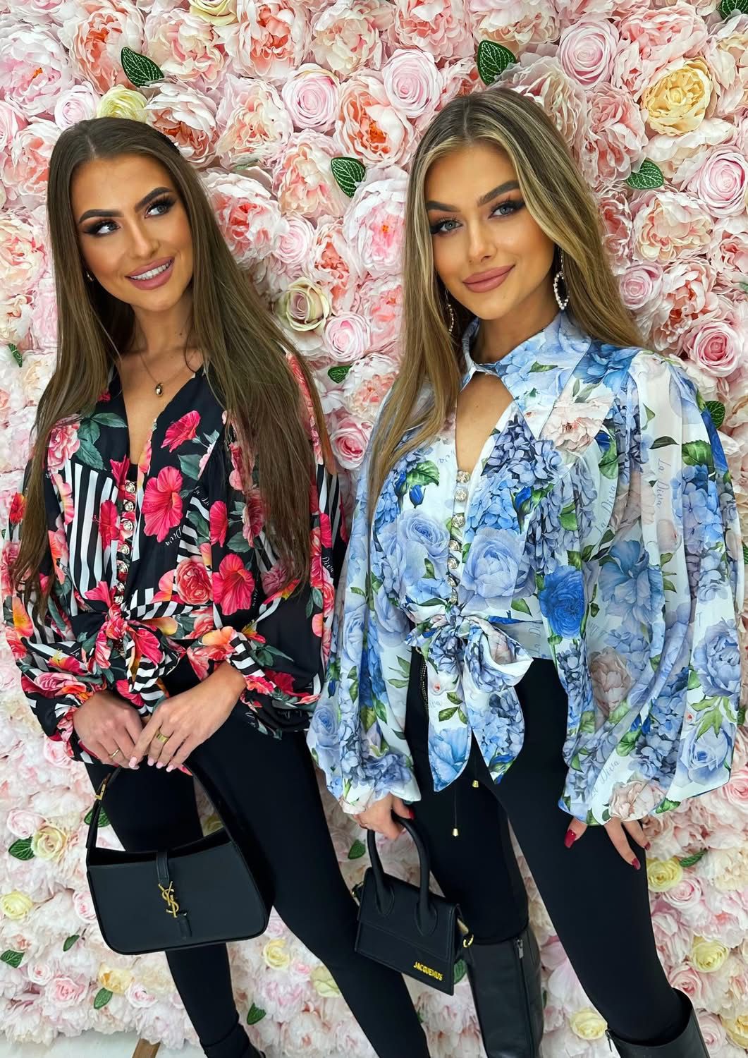 KOSZULA Z SZYFONU KOŁNIERZYK FIOLET - obrazek 3