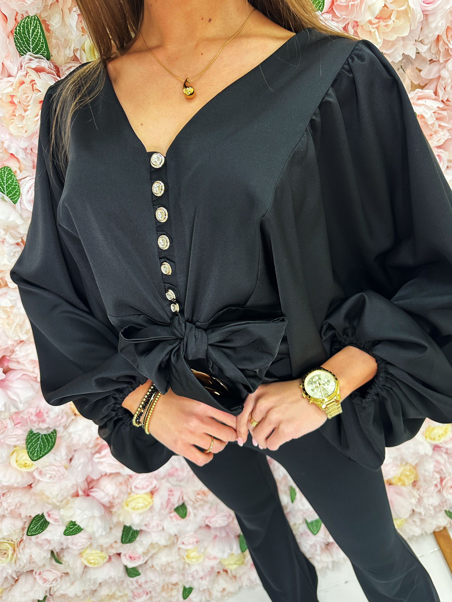 KOSZULA WIĄZANA BLACK - obrazek 2