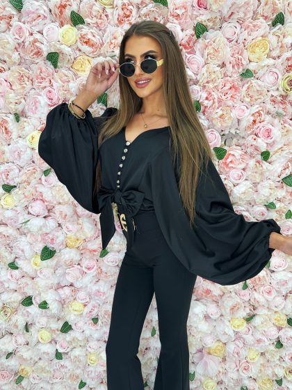 KOSZULA WIĄZANA BLACK