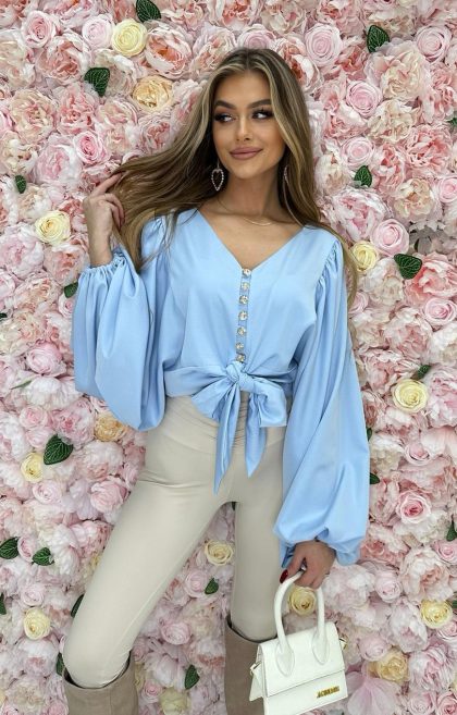 KOSZULA WIĄZANA BABY BLUE
