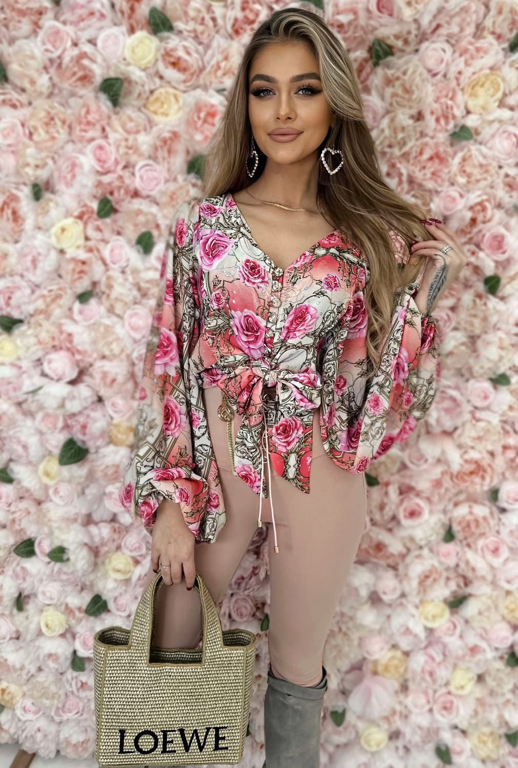 KOSZULA Z SZYFONU WIĄZANIE