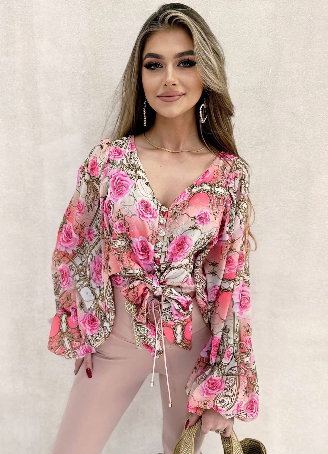 KOSZULA Z SZYFONU WIĄZANIE - obrazek 3