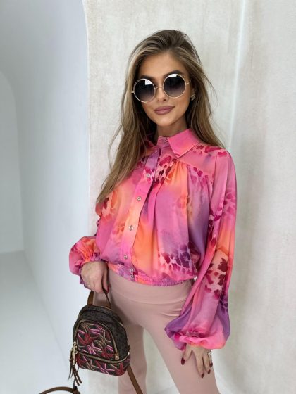 KOSZULA GUMKA – RÓŻOWA PANTERA