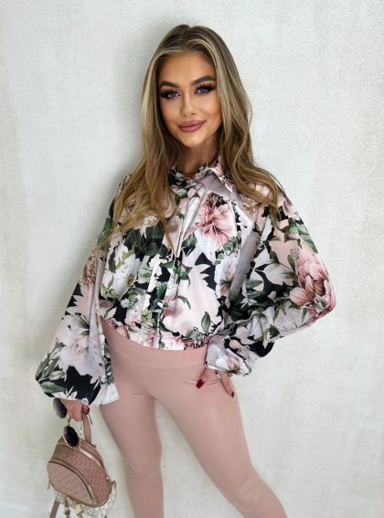 KOSZULA GUMKA – PUDROWY KWIAT