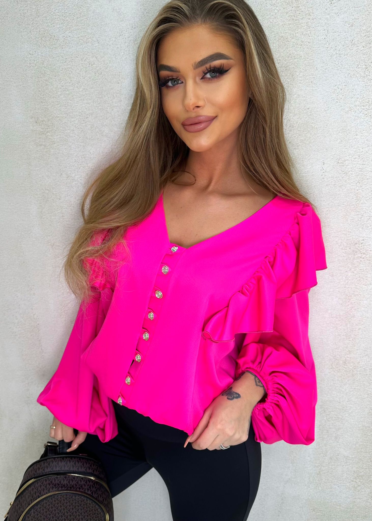 KOSZULA – FALBANKA FUKSJA - obrazek 3