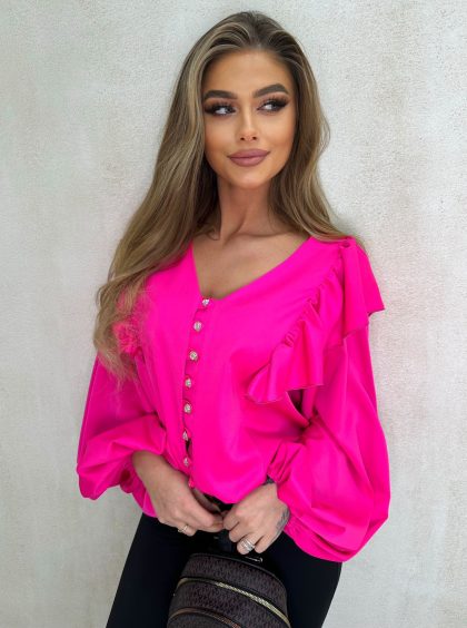 KOSZULA  – FALBANKA FUKSJA