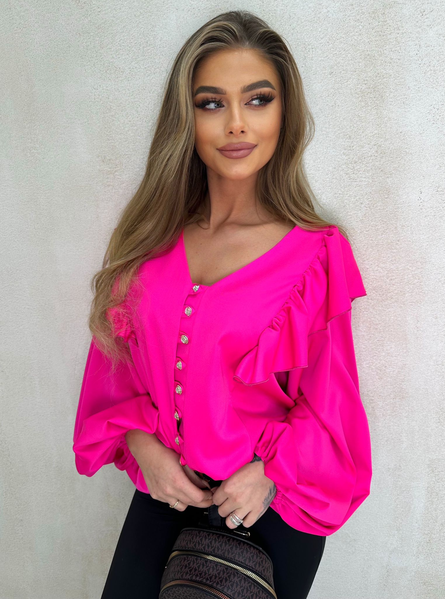 KOSZULA – FALBANKA FUKSJA