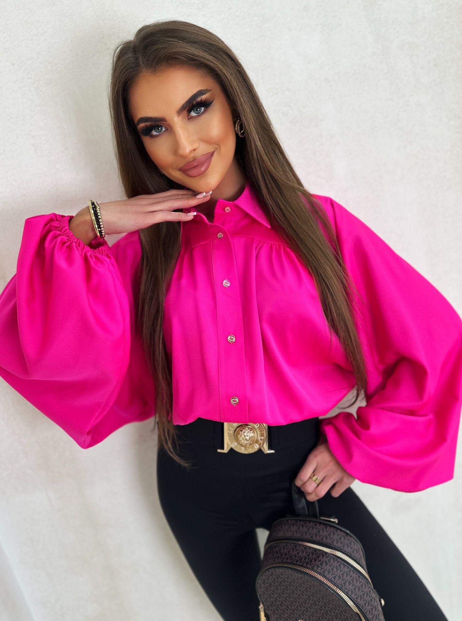 KOSZULA GUMKA – FUKSJA