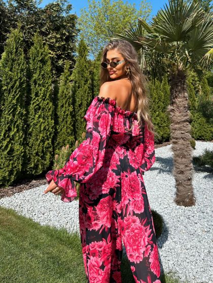 KOMPLET SZYFONOWY SUMMER PINK