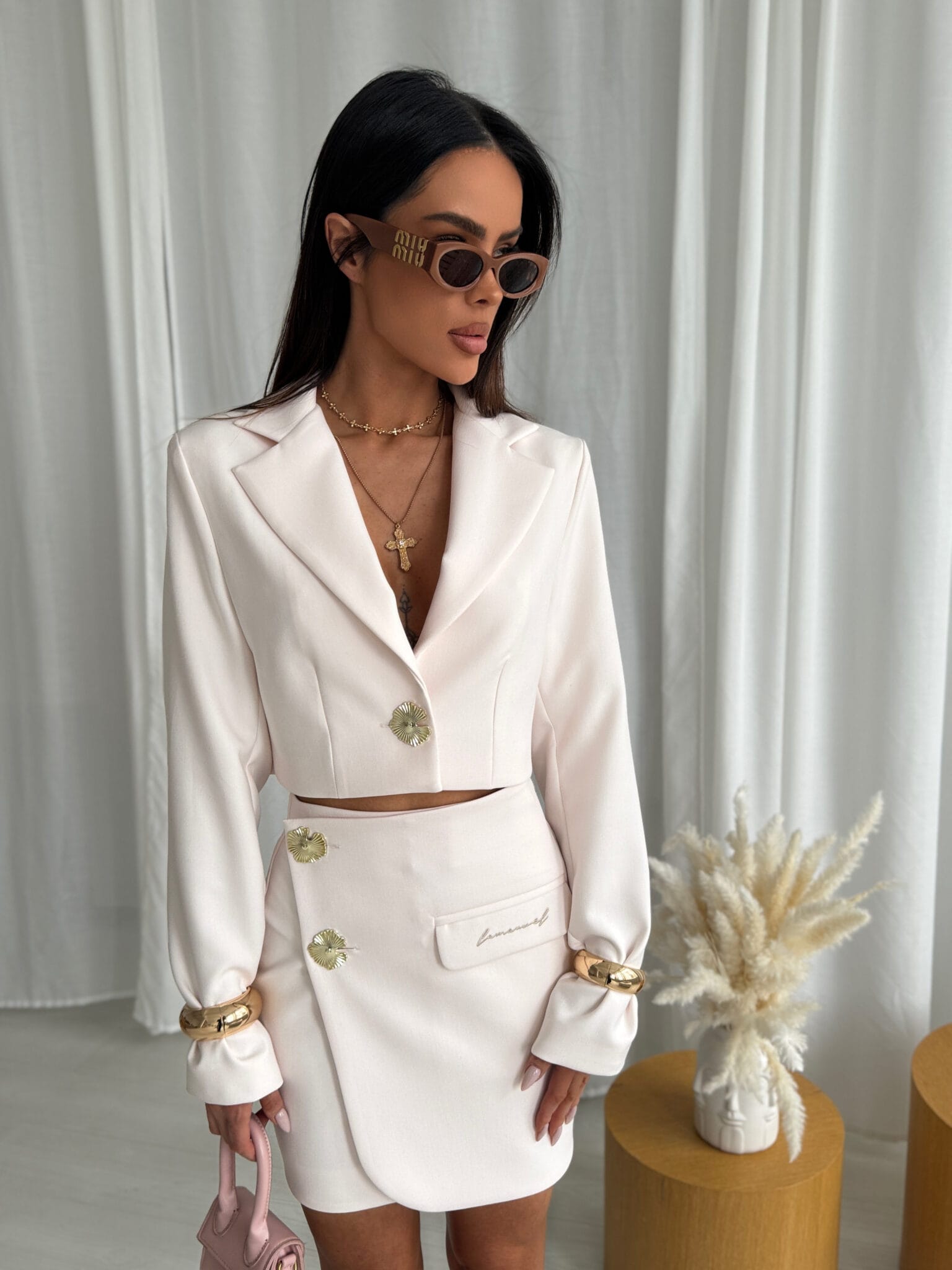 Spódnica MONACO puder LAMANUEL - obrazek 2