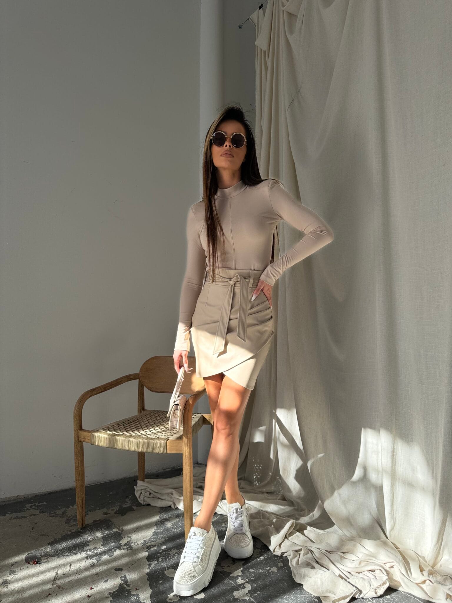 Spódnica URBAN beż LAMANUEL - obrazek 4