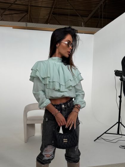 Koszula QUEEN szałwia