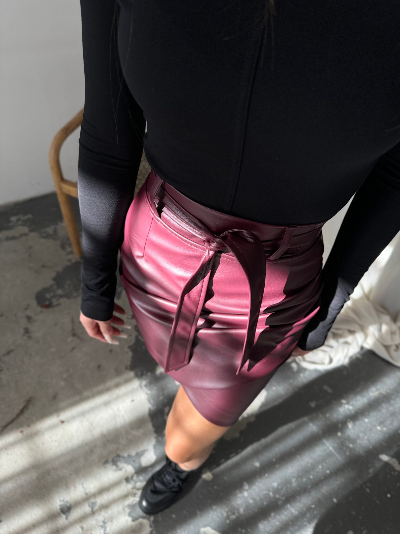 Spódnica URBAN bordo LAMANUEL - obrazek 2