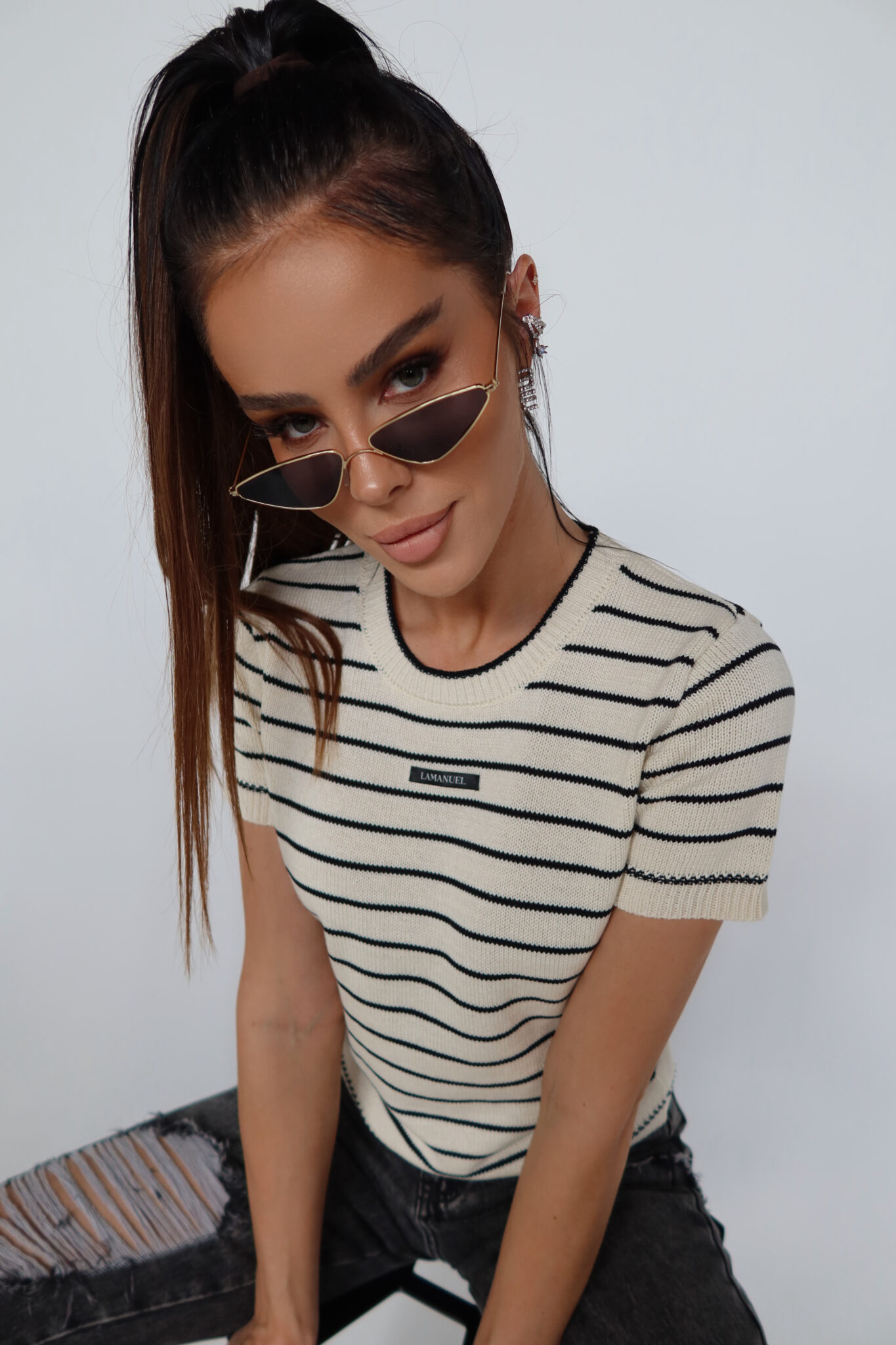 Sweter COFFE krem LAMANUEL - obrazek 6