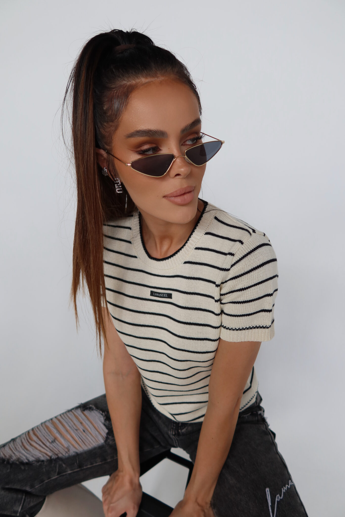 Sweter COFFE krem LAMANUEL - obrazek 2