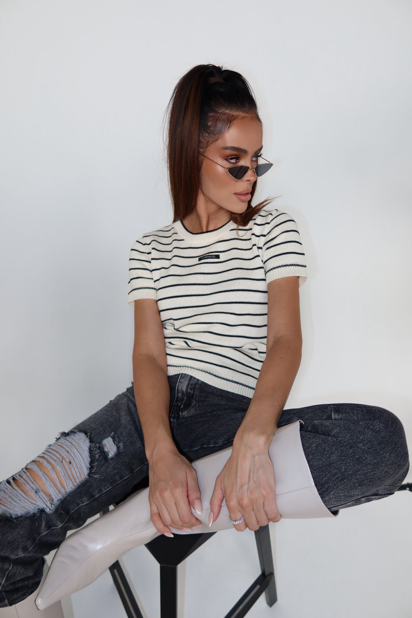 Sweter COFFE krem LAMANUEL - obrazek 8