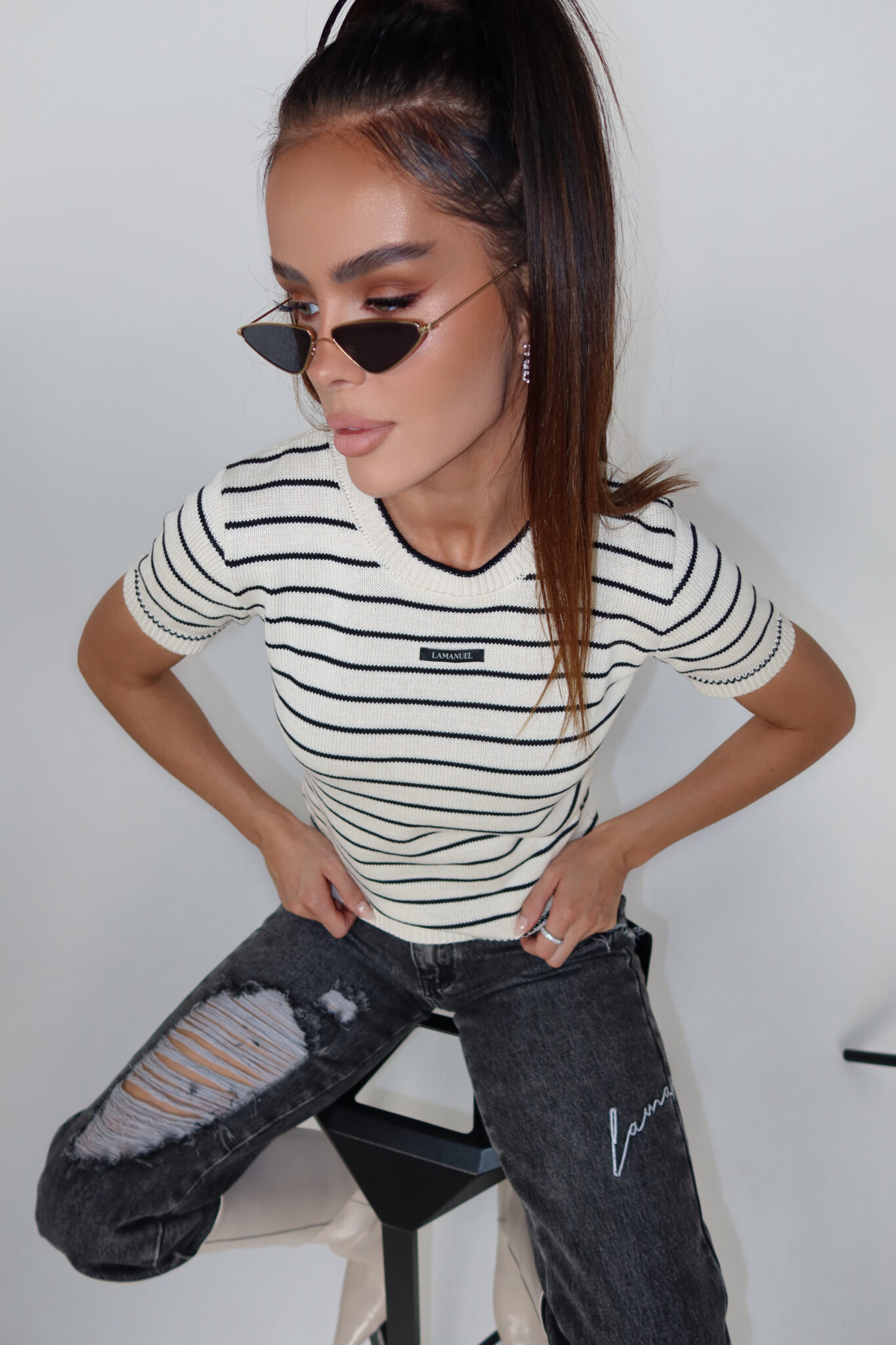 Sweter COFFE krem LAMANUEL - obrazek 4