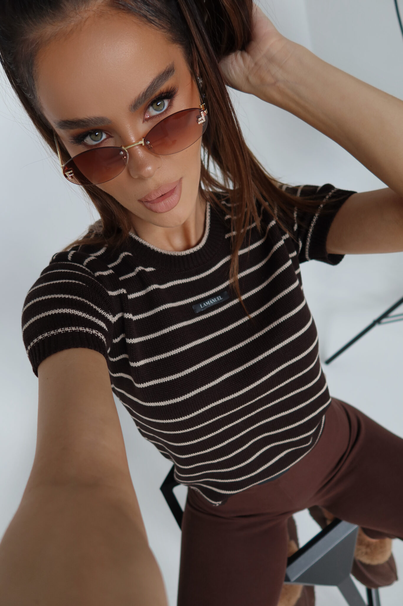 Sweter COFFE czekolada LAMANUEL - obrazek 8