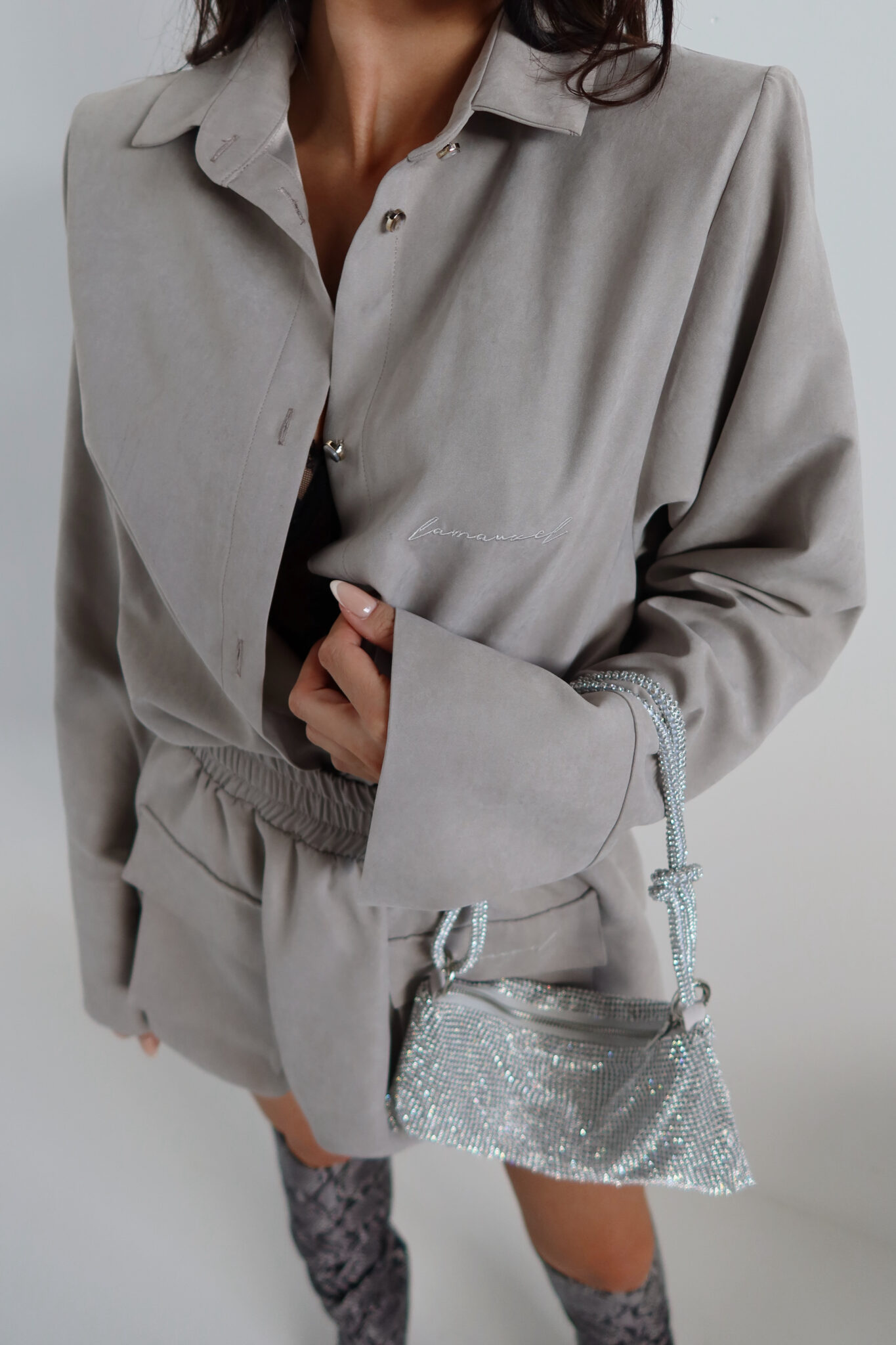 Koszula VELVET stalowa LAMANUEL - obrazek 4