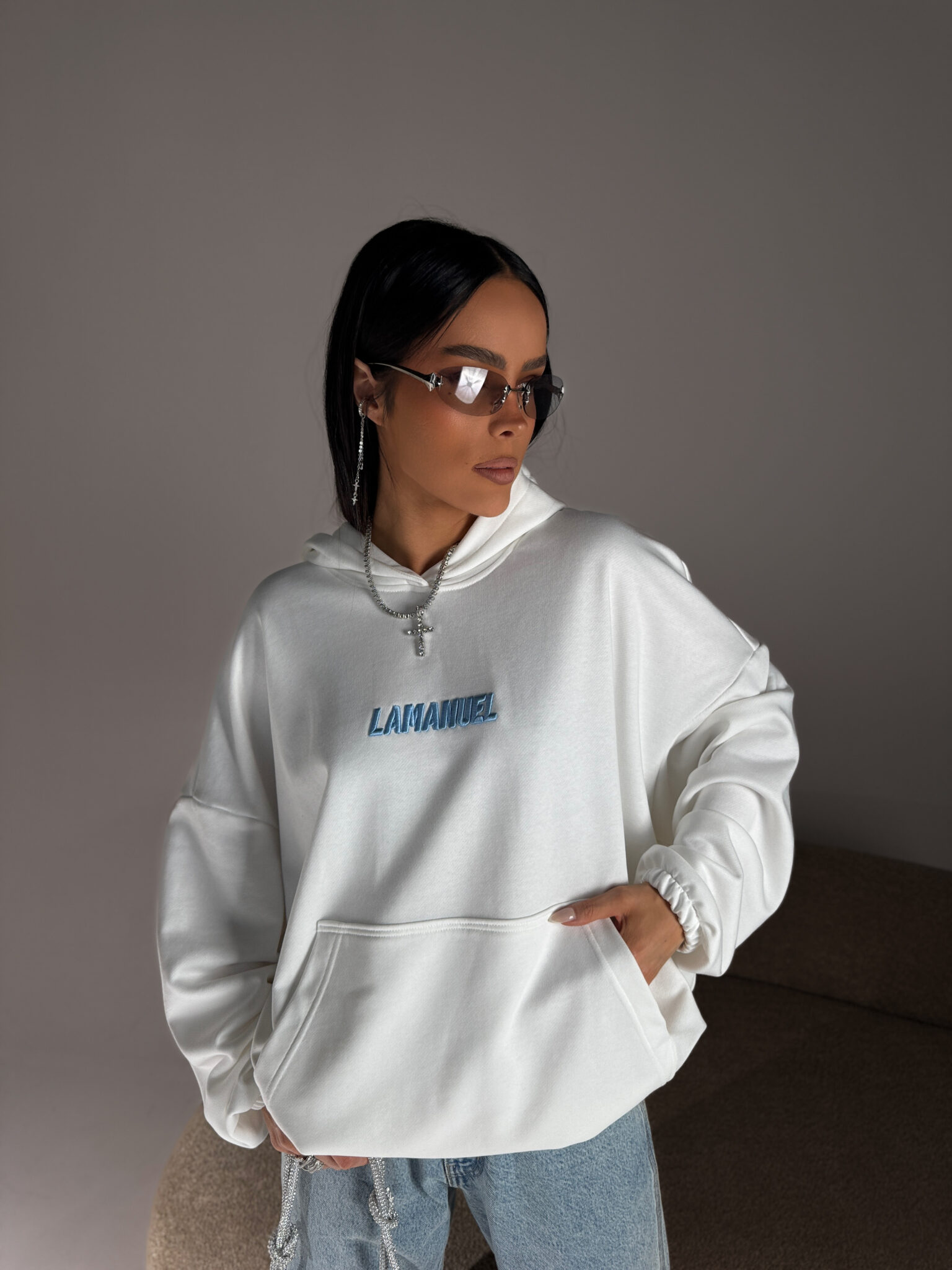 Bluza RESPECT ecru LAMANUEL - obrazek 4