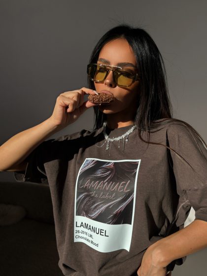 Tshirt NIGHTLIFE czekolada