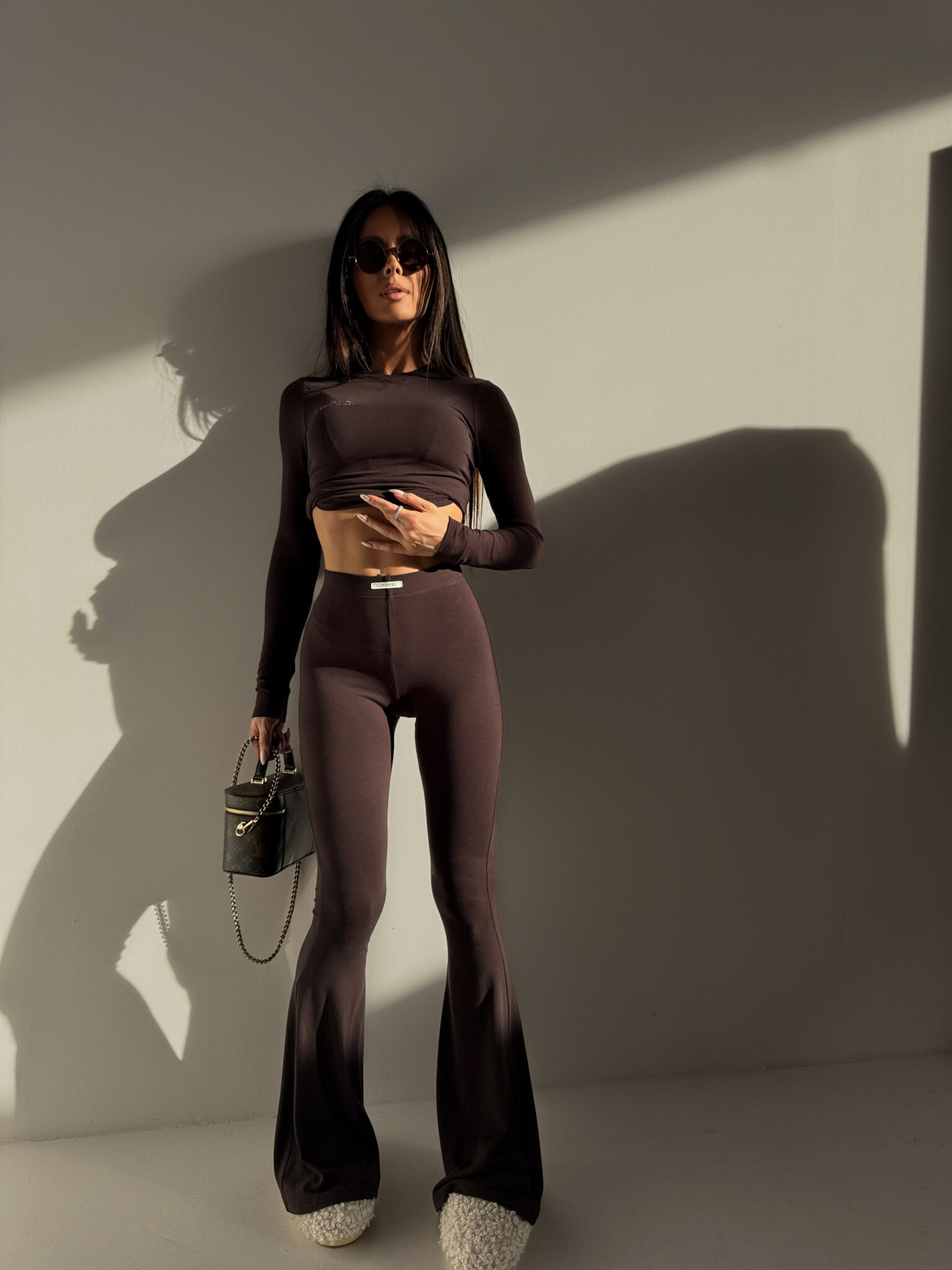 Legginsy ORIGIN czekolada LAMANUEL - obrazek 5