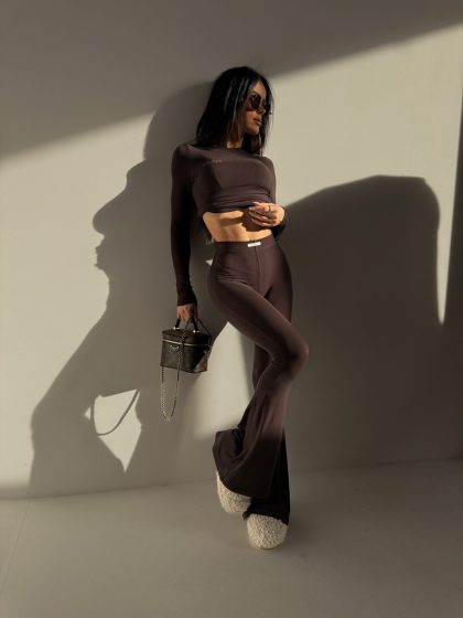 Legginsy ORIGIN czekolada