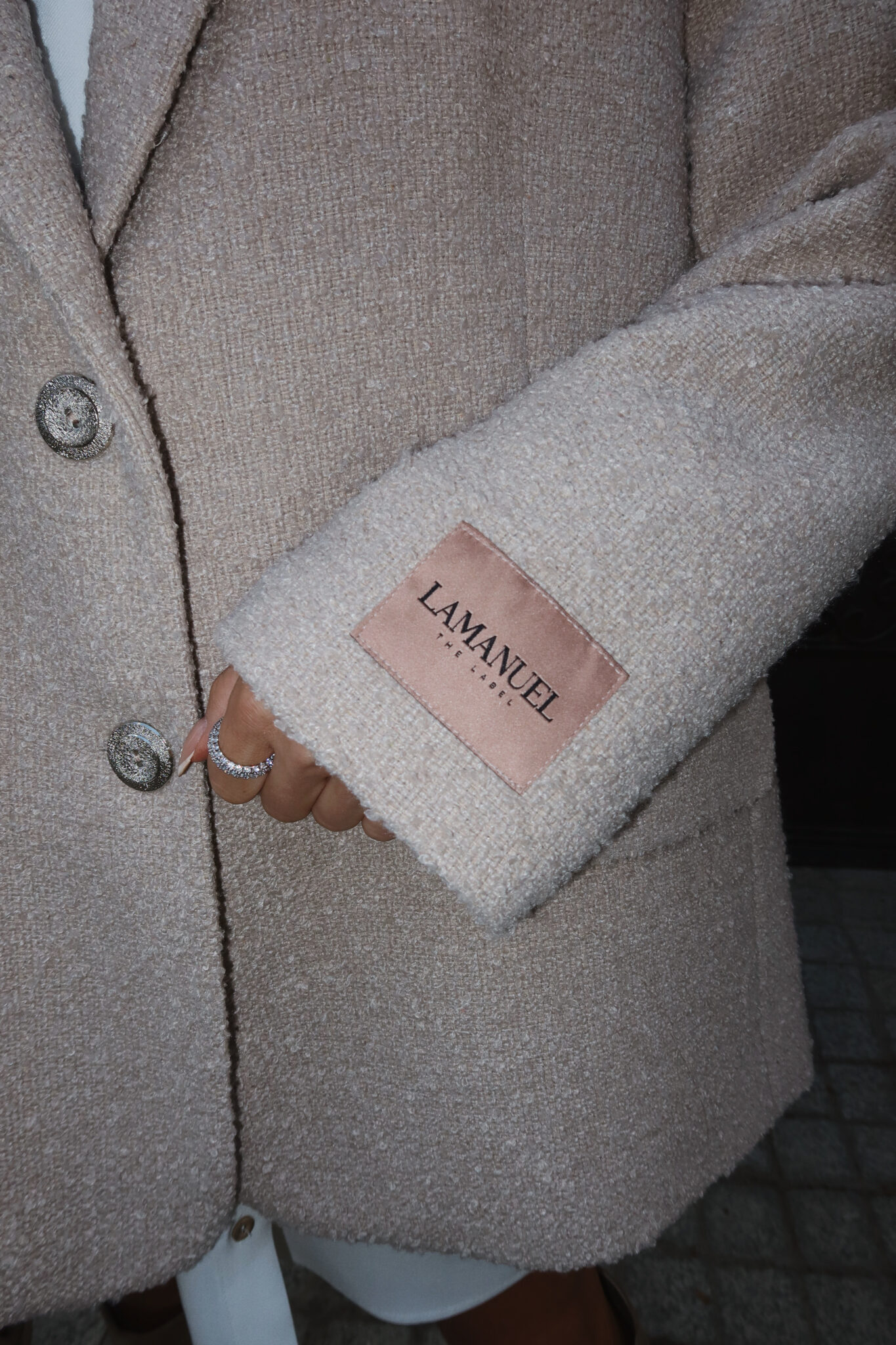 Marynarka FEMININE beż LAMANUEL - obrazek 2