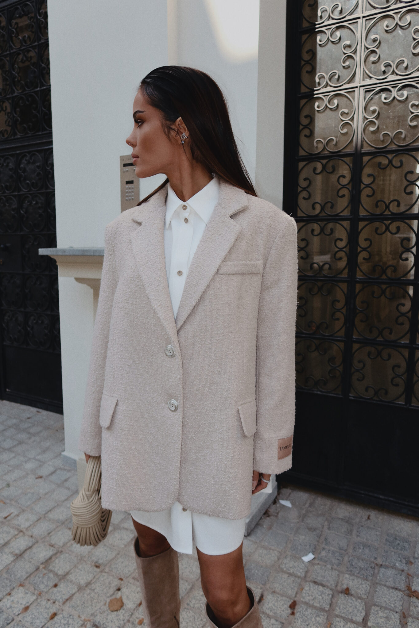 Marynarka FEMININE beż LAMANUEL - obrazek 5