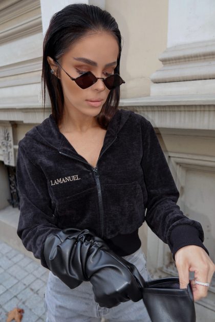 Bluza VELVETY czarna