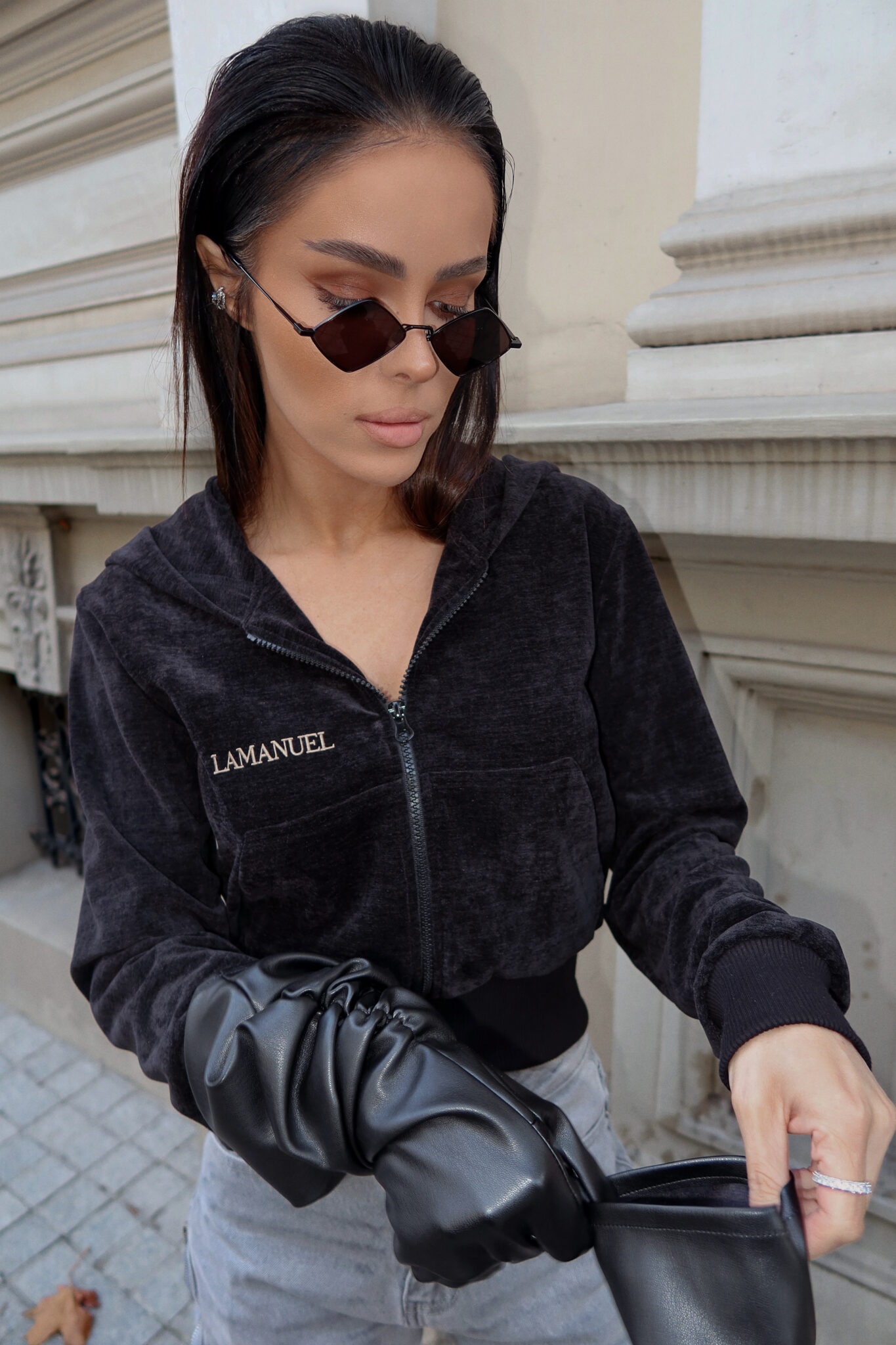 Bluza VELVETY czarna