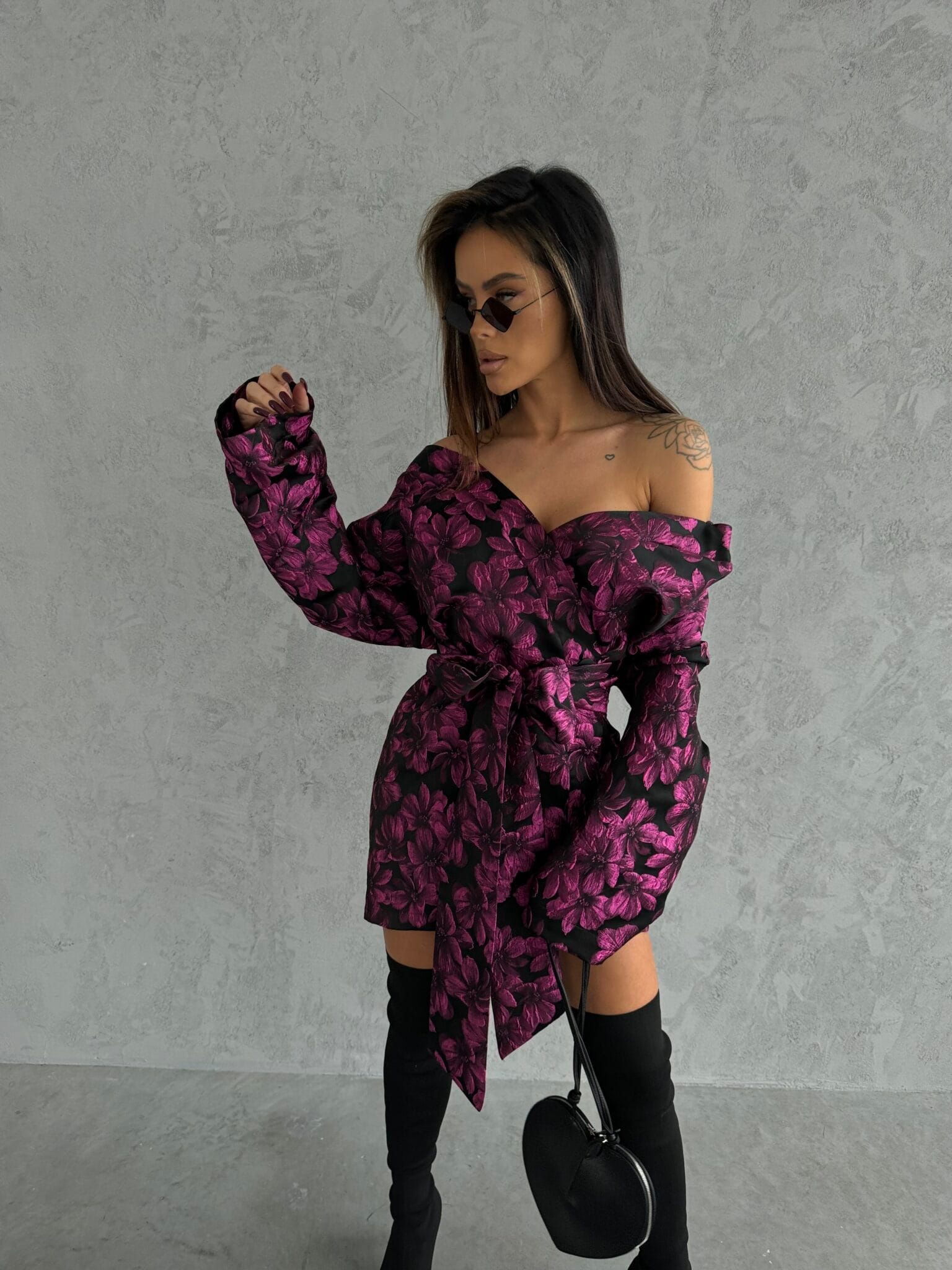 Sukienka AMARA fuksja LAMANUEL - obrazek 6