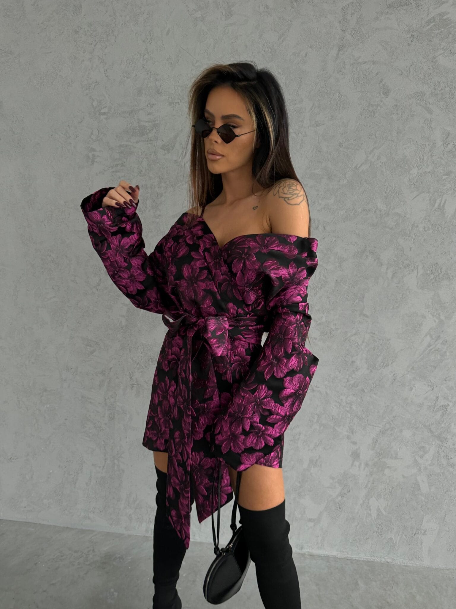 Sukienka AMARA fuksja LAMANUEL - obrazek 7