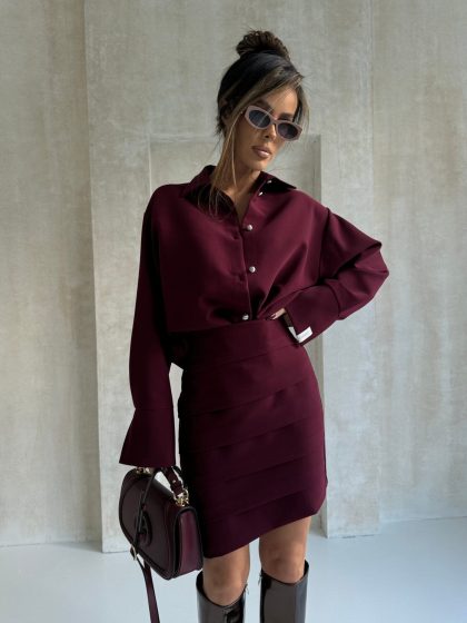 Spódnica FAYE bordo