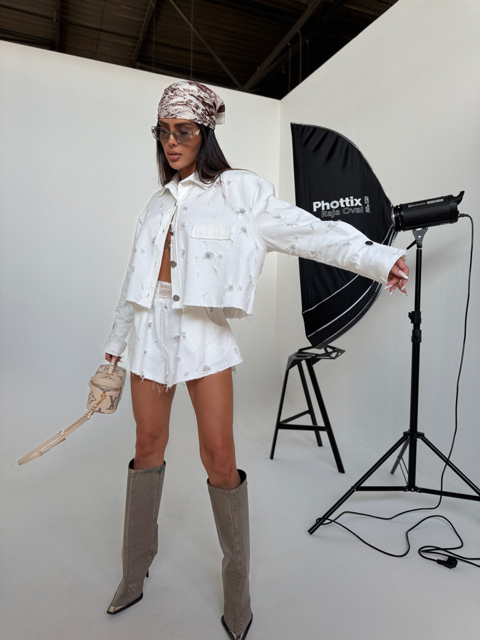 Kurtka DENIM ecru LAMANUEL - obrazek 2