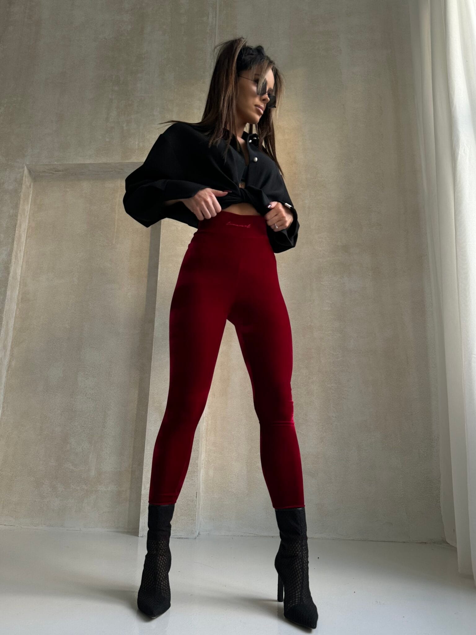 Legginsy VESPER czerwone LAMANUEL - obrazek 5