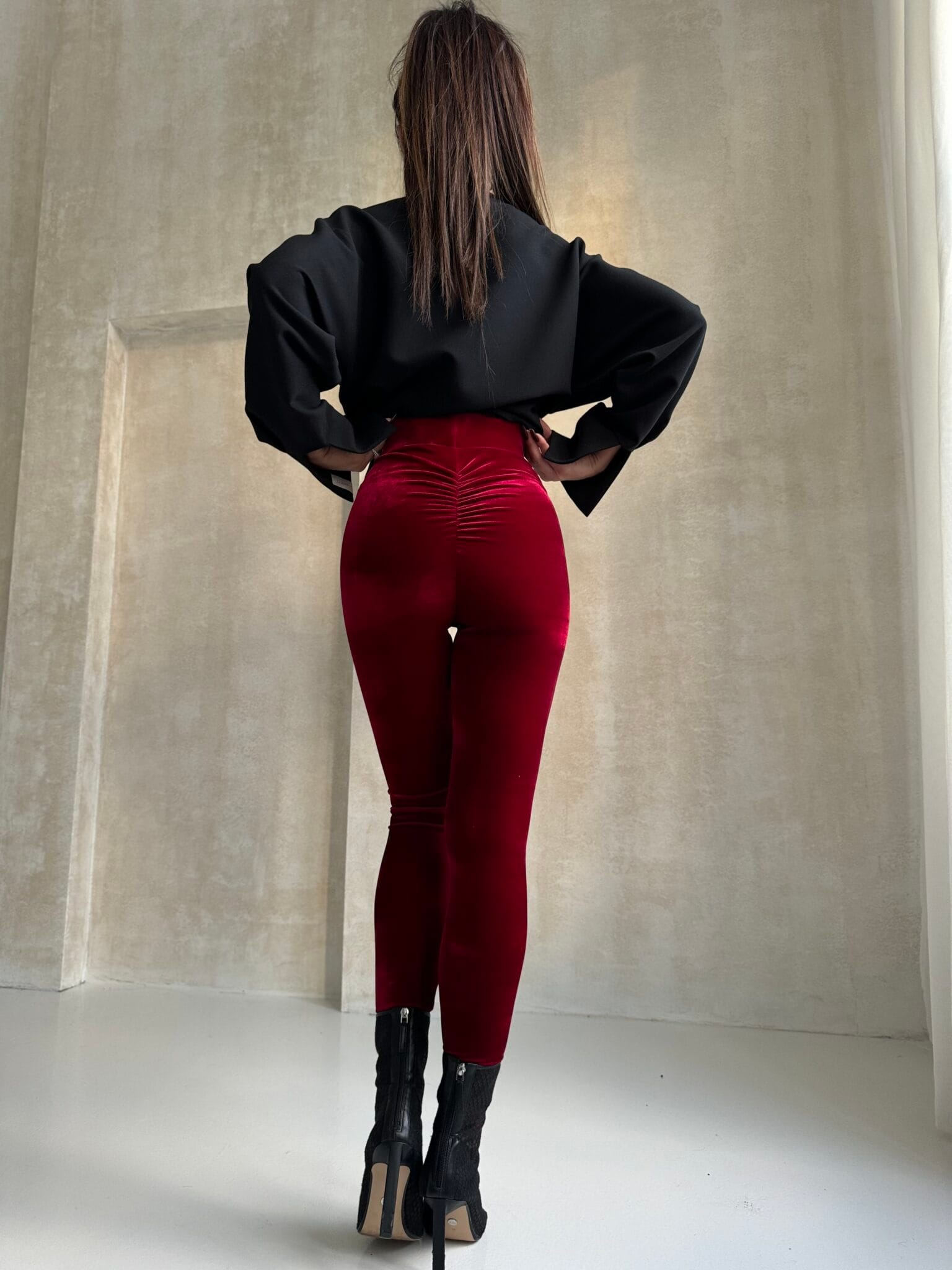 Legginsy VESPER czerwone LAMANUEL - obrazek 2