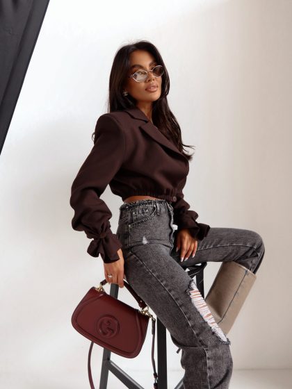 Marynarka PREMIERE czekolada